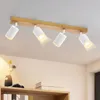 ZMH Spot de plafond 4 flammes blanc Lampe de cuisine bois Voir les images du produit 1