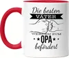 Nur Die Besten Papas Werden Zum Opa Befördert Tasse Rot Produktbild-Vorschau 1