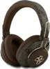 A pair of brown headphones with a patterned headband and gold accents. Anteprima dell’immagine prodotto