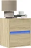 Wand-Nachttisch mit LED-Leuchten Sonoma-Eiche Produktbild-Vorschau 2