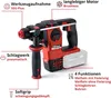 A diagram highlighting the features of a cordless hammer drill. Produktbild-Vorschau