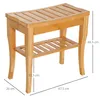 HOMCOM Duschhocker Badhocker mit Ablage Duschsitz Produktbild-Vorschau 3
