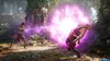 Two characters are engaged in a fight in a forest setting, with one character unleashing a powerful purple energy blast. Anteprima dell’immagine prodotto