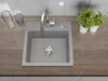 QLS Spülbecken 44x44 cm Granit mit automatischem Siphon Produktbild-Vorschau 3