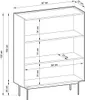 FURNLUX Sideboard Color Red 97cm / Hauptfarbe: Rot / Produktbild-Vorschau 5