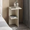 CALICOSY - Table de chevet carrée avec étagère H60 cm - Voir les images du produit 2