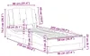 vidaXL Cadre de lit sans matelas "Zadar" noir 90x200 cm Voir les images du produit 7