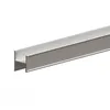 A close-up, studio shot of a silver H-profile track against a white background. Produktbild-Vorschau