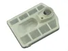 A white plastic air filter for a chainsaw. Produktbild-Vorschau