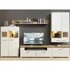 Fernsehwand weiß modern FARO-36 mit Absetzunge in Eiche Produktbild-Vorschau 1