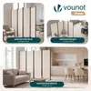 VOUNOT® Paravent Raumteiler 4 Teilig Freistehend Stoff Produktbild-Vorschau 6