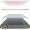 An exploded view of a smartphone screen protector and its layers. Produktbild-Vorschau