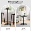 COSTWAY Tavolino alto Ø 60 cm, 2 in 1: tavolo da bar e Anteprima dell’immagine prodotto 4
