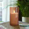 LED Kerze im Glas - Windlicht - Echtwachs - 3D Flamme - Produktbild-Vorschau 1