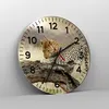 Wanduhr - Rund - Glasuhr - Afrika Leopard Katze Safari - Produktbild-Vorschau 4