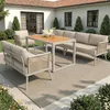 Sada záhradného nábytku Merax s pletenými podrúčkami a Náhľad obrázku produktu 5
