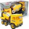 A toy cement mixer truck is displayed in its packaging. Voir les images du produit