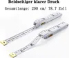 2x Schneidermaßband 200 cm, Flexibles Maßband für Nähen, Produktbild-Vorschau 3