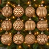 Weihnachtskugeln Glas 12er Set Christbaumkugeln Baumschmuck Produktbild-Vorschau 4