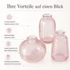 Dekovase im 3er Set aus Glas 3 Formen Oval, Flasche und Produktbild-Vorschau 3