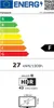 An energy efficiency label for a Panasonic television. Produktbild-Vorschau