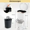 Poubelle de cuisine 38 L avec couvercle, 2 bacs amovibles, Voir les images du produit 2