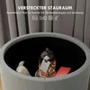 HOMCOM Pouf rond rembourré avec espace de rangement et Voir les images du produit 5