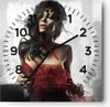Wanduhr - Quadrat - Glasuhr - Schönheit Körper Kleid Produktbild-Vorschau 1