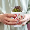 Schwein mit Maus und Herz Blumentopf mit Spruch Schön dass Produktbild-Vorschau 5