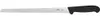 A long, thin knife with a black handle and a serrated silver blade, shown against a white background. Produktbild-Vorschau