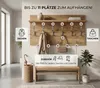 Garderobe Wand Weiß 100 cm mit 11 Haken und Ablage Flur Produktbild-Vorschau 3