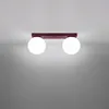 Plafonnier YOLI 2 bordeaux 2xG9  8W acier/verre Voir les images du produit 3