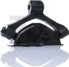 A black automotive exhaust mount is shown against a white background, with a reflection visible below. Produktbild-Vorschau