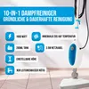 A steam cleaner is shown with various feature callouts. Produktbild-Vorschau