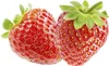 Two strawberries on a white background. Anteprima dell’immagine prodotto