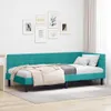 vidaXL Eckbettgestell mit Kopfteil Türkis 90 cm x 200 cm Produktbild-Vorschau 2