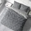 Bettwäsche 200x220 cm geometrisch grau anthrazit modern Produktbild-Vorschau 4