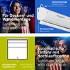 Collage of images showing a projection screen and people watching a movie. Produktbild-Vorschau
