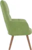 vidaXL Fauteuil relax vert clair velours Voir les images du produit 3