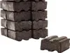 A stack of charcoal briquettes for a Dutch oven or grill, with one briquette in the foreground. Produktbild-Vorschau