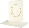 Creativ Company Passepartoutkarten, oval mit Goldrand, Produktbild-Vorschau 1