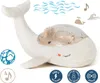A plush white whale toy with a translucent dome on its back, surrounded by graphic elements representing water and music. Anteprima dell’immagine prodotto