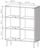 Highboard MUTI 99 cm kaschmir riffeloptik Push-to-Open Produktbild-Vorschau 8