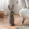 Hasenfigur "Filz" grau, 50 cm groß, Osterhase Deko, Produktbild-Vorschau 2