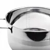 A close-up shot of the inside of a stainless steel pot with volume markings. Produktbild-Vorschau