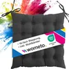 Vankúš na sedenie so 16-bodovým prešívaním 40x40 tmavo sivý Náhľad obrázku produktu 1