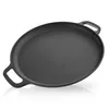 A black cast iron pan with two handles is shown from a slightly elevated angle against a white background. Voir les images du produit