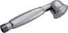A chrome-plated hand shower head with a curved handle and a threaded connection at the base. Anteprima dell’immagine prodotto