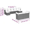 The Living Store 10-tlg. Garten-Sofagarnitur mit Kissen Produktbild-Vorschau 4