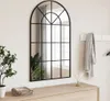 vidaXL Specchio da parete nero 60x100 cm Ferro curvo Anteprima dell’immagine prodotto 9